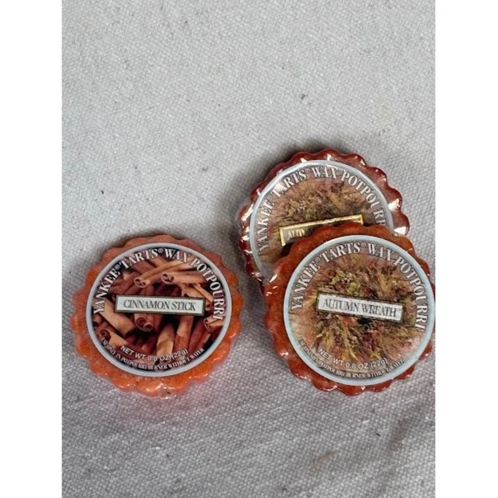 Yankee Candle Tarts Wax Potpourri Cinnamon‎ Stick Autumn Wreath Home Fragrance